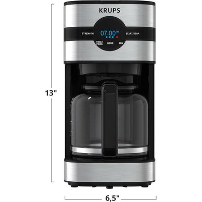 10-Cup Digital Coffee Maker, Black Stainless Steel, Programmable Brewing, Auto Pause & Serve