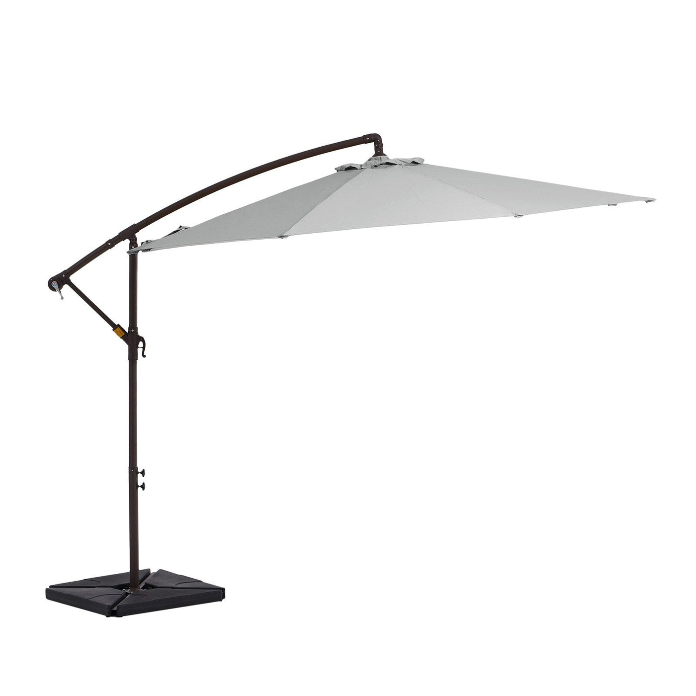 10 ft Steel Crank-lift Cantilever Umbrella With Weighted Base