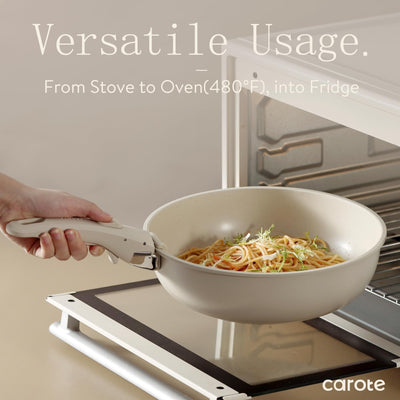 11pcs Pots and Pans Set, Nonstick Cookware Set Detachable Handle,Induction Kitchen Cookware Sets Non Stick with Removable Handle