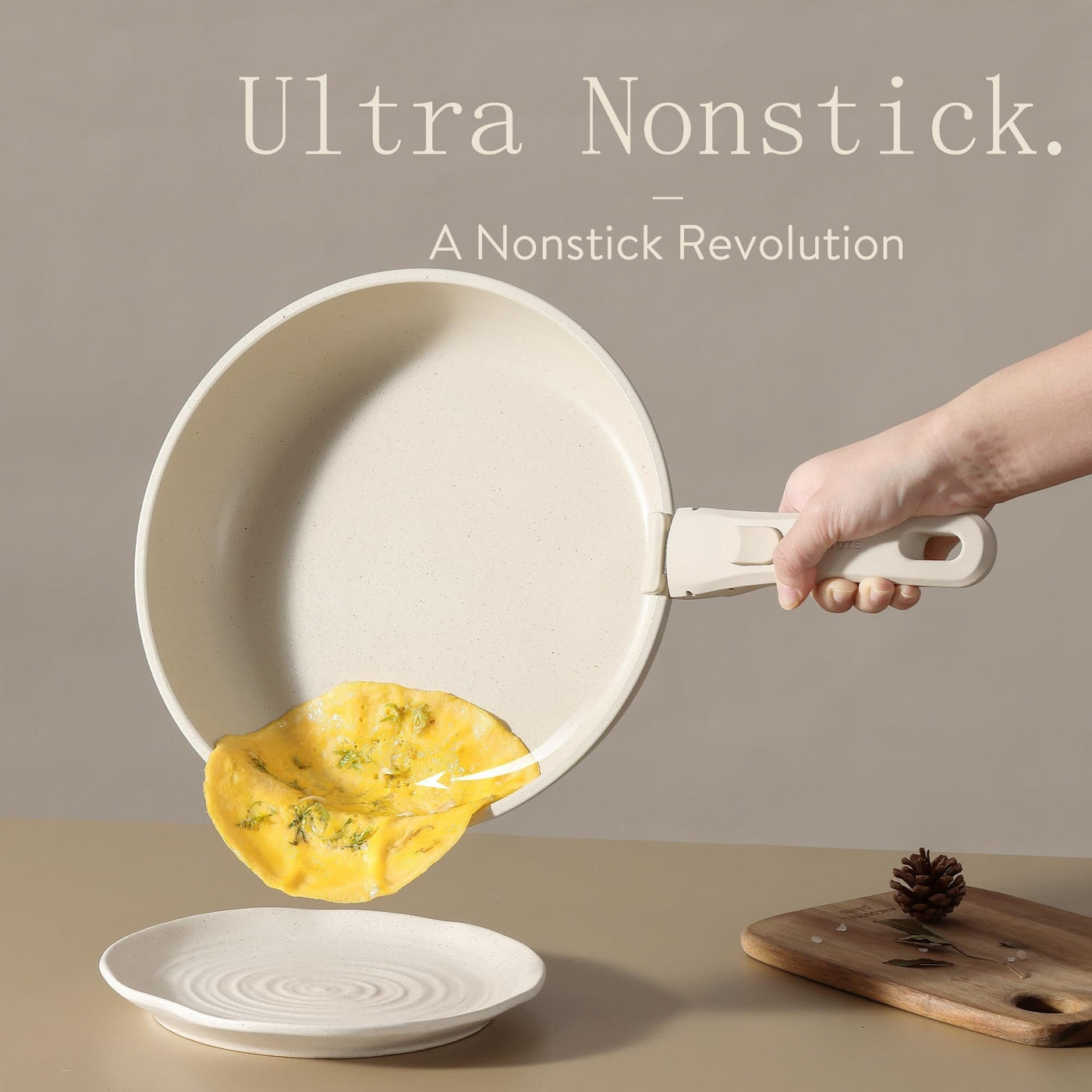 11pcs Pots and Pans Set, Nonstick Cookware Set Detachable Handle,Induction Kitchen Cookware Sets Non Stick with Removable Handle