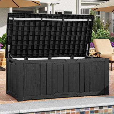 120-260 Gallons Large Resin Water Resistant Lockable Deck Box