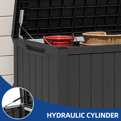 120-260 Gallons Large Resin Water Resistant Lockable Deck Box