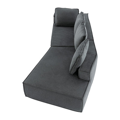 125 Stylish Chaise Lounge Modern Indoor Lounge Sofa Sleeper Sofa with Clean Lines for Living Room, Beige