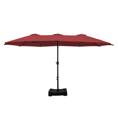 MAISON ARTS 15ft Double-Sided Patio Extra Large Twin Umbrella with Base Included