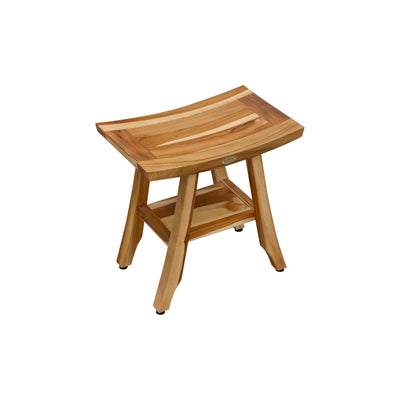 EcoDecors, Bench, Shower Stool, Shower Seat, Shower Chair for Inside Shower, Small Bench, Teak Shower Bench, Shower Foot Rest