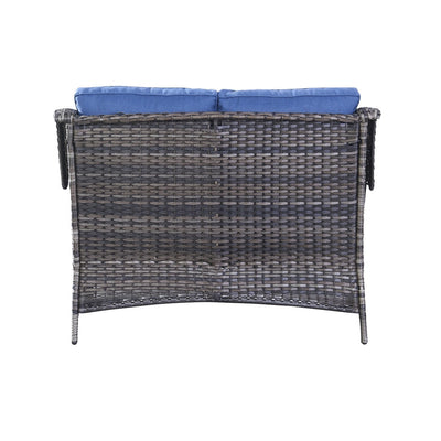 Gymojoy Outdoor Loveseat Wicker Sofa Set Rattan Sofa