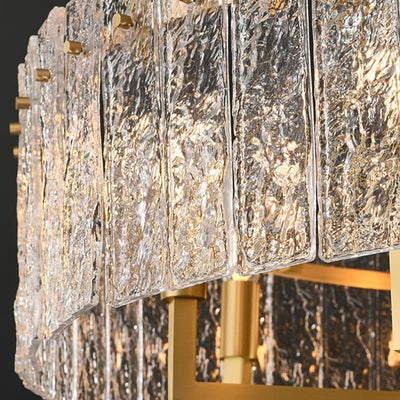 26 in. Gold Modern Drum Crystal Chandelier 6-Light Glam Dimmable Pendant Light Kitchen Island with Frosted Glass for Dining Room