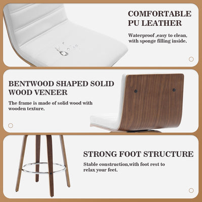 26/29 Faux Leather Swivel Bar/Counter Stools, Set of 2/3