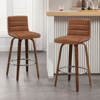 26/29 Faux Leather Swivel Bar/Counter Stools, Set of 2/3