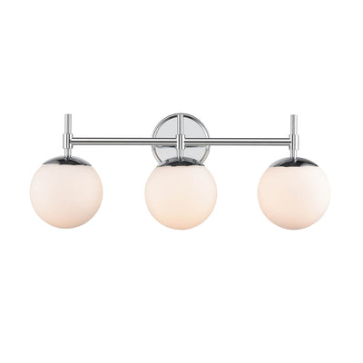 929 Lighting 3 Light Bathroom Vanity Fixture in Multiple Finishes with Opal Glass Shades