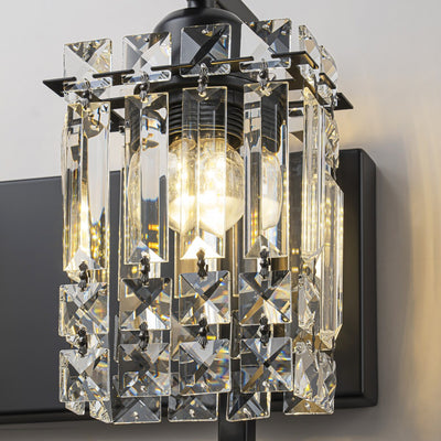 3-Light Modern Glam Bathroom Vanity Lights Crystal Wall Sconce Light for Mirror