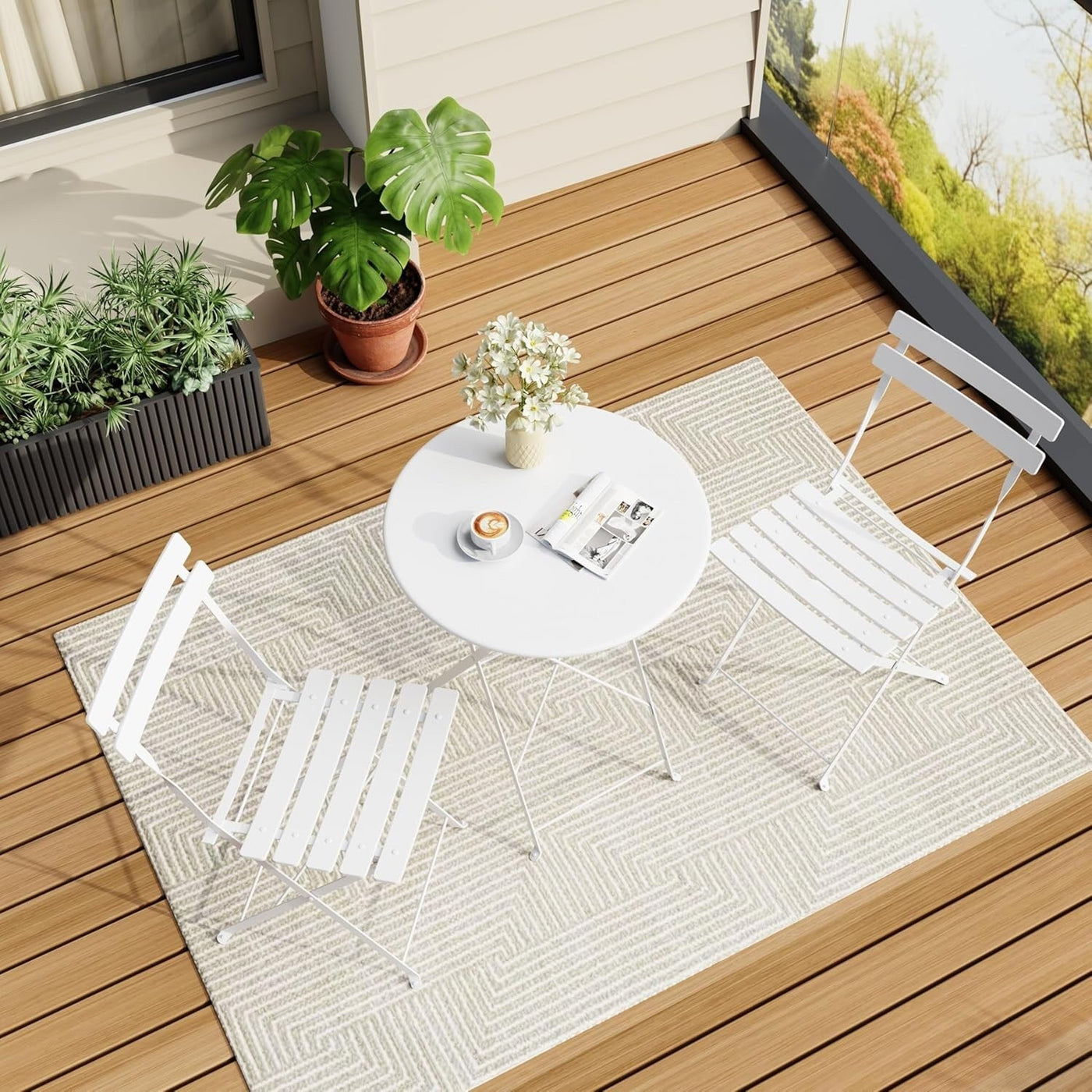 3 Pieces Patio Bistro Sets