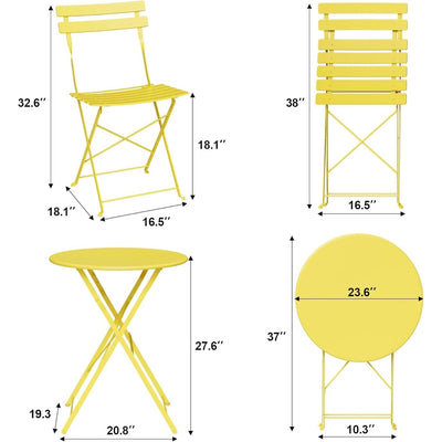 3 Pieces Patio Bistro Sets