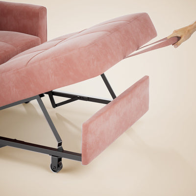 3-in-1 Adjustable Sleeper Sofa Bed, Pull Out Chair Sofa, Convertible Folding Bed for Living Room