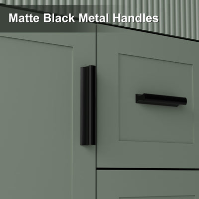 Wavy Line 30/36/48 Bathroom Vanity Set with Sink & Faucet