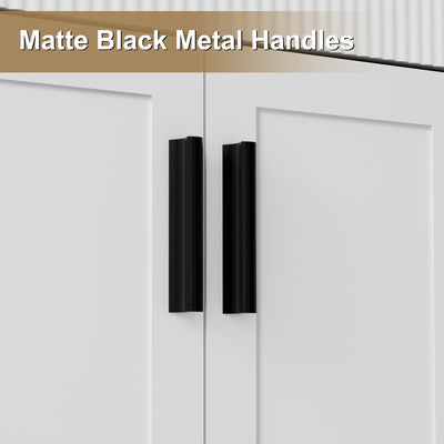 Wavy Line 30/36/48 Bathroom Vanity Set with Sink & Faucet