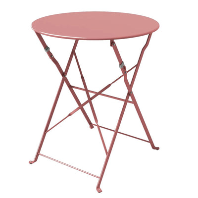 3pc Metal Folding Bistro Set, Weather-Resistant Outdoor/Indoor Conversation Set for Patio, Yard, Garden