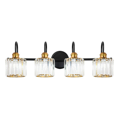 Chrome/ Black/ Gold Modern Over Mirror Crystal Bathroom Restroom Wall Lighting Fixtures Bath Lights Vanity Light