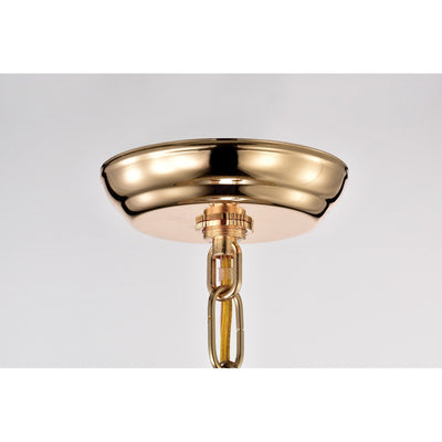 Round Beaded Drum Chandelier with Hanging Crystals