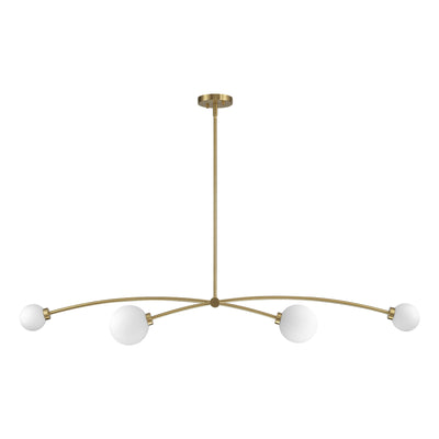 4-Light Modern Gold Simple Linear Sputnik Pendant Island Light/ Dining Room Light - 51.18 in. W x 11.02 in. D x 5.91 in. H