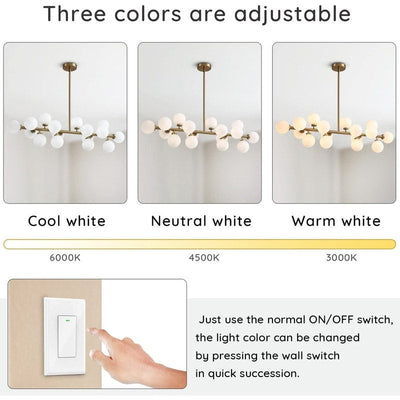 40 in. Linear Mid Century Modern Chandelier 16-Light Gold Brass Sputnik Pendant Light with Frosted Glass Globe for Dining Room