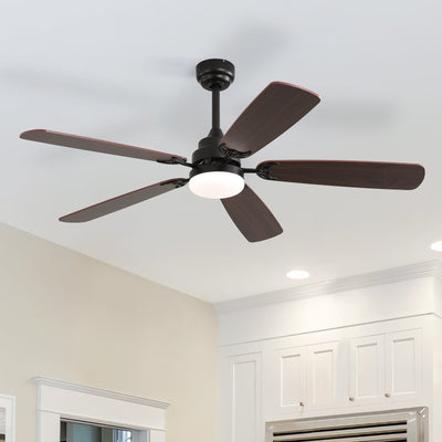 48 and 52 Integrated LED Ceiling Fan with Light and Remote, Reversible DC Motor