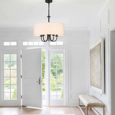 5-Light Modern Semi Flush Mount Ceiling Light for Dining Room Bedrooms Living Room - N/A