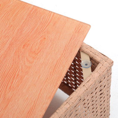 5-piece Outdoor Wicker Sectional Sofa Set with Cushions