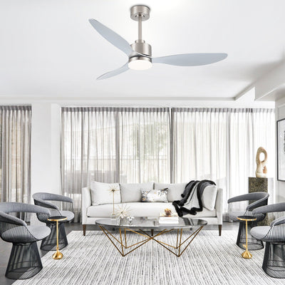 52 Inch LED Ceiling Fan with Lights Remote(3-Blade)