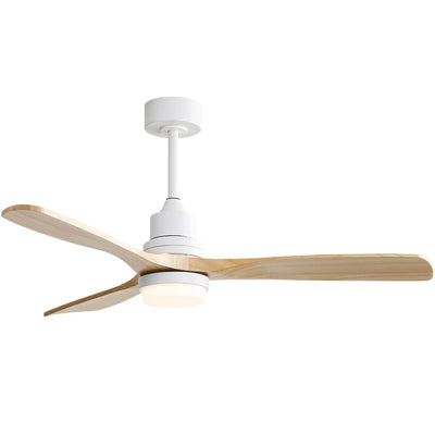 Sofucor 52 Indoor Wood Ceiling Fan Light with Remote, Integrated Light Optional