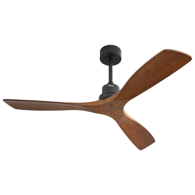 52 inch Modern Solid Wood / ABS Ceiling Fan With Remote Control(No Light),6 WInd Speed,Reversible Airflow
