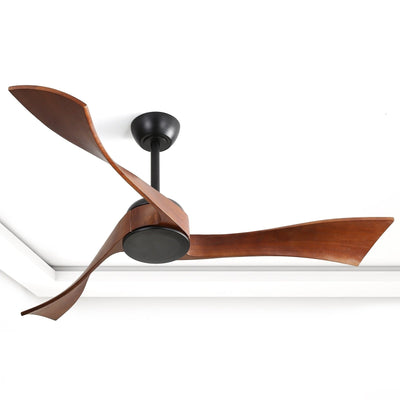 52 inch Modern Solid Wood / ABS Ceiling Fan With Remote Control(No Light),6 WInd Speed,Reversible Airflow