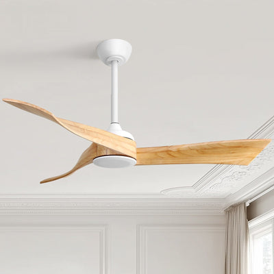 52 inch Modern Solid Wood / ABS Ceiling Fan With Remote Control(No Light),6 WInd Speed,Reversible Airflow