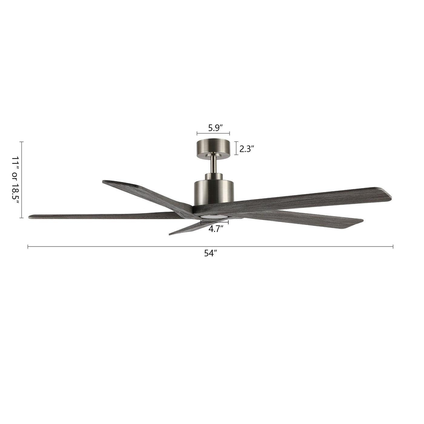 WINGBO 54 Inch DC Motor Indoor Ceiling Fan without Lights - N/A