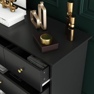 55.1 Wide Double Bedroom Dresser with Storage Drawers