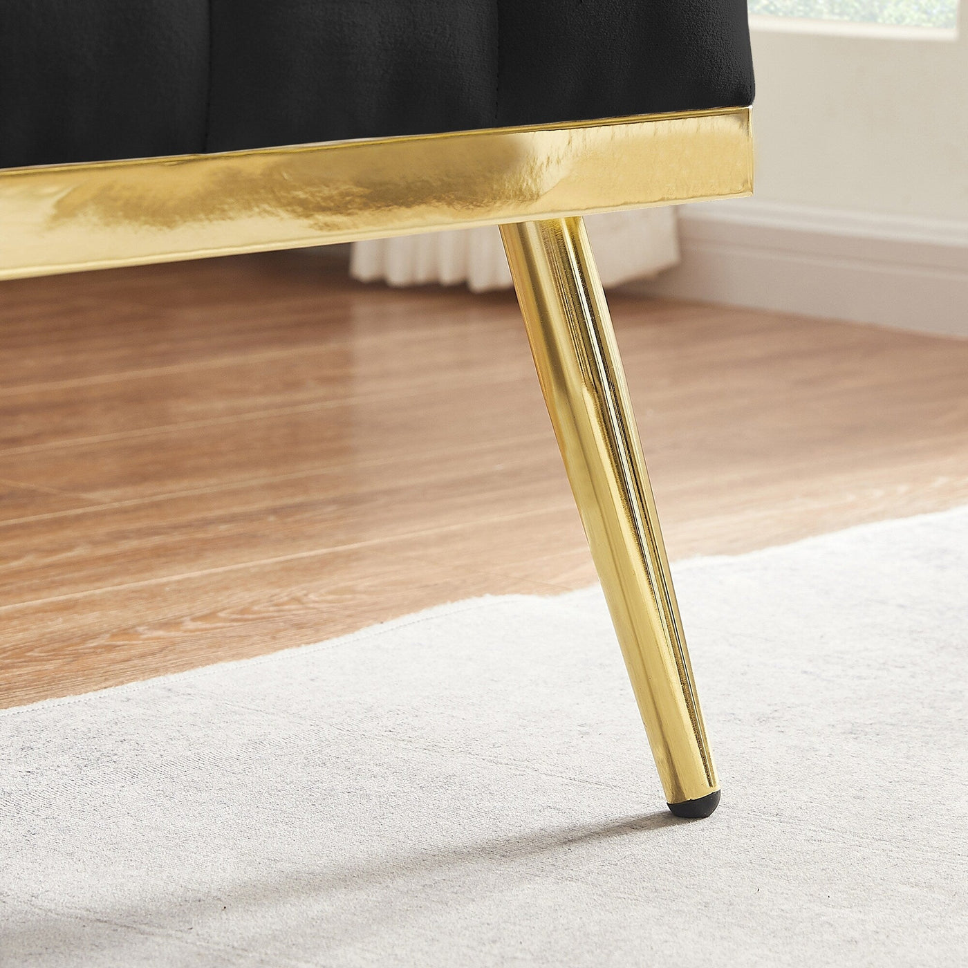 55.5 Velvet 2-Seater Sofa with 2 Pillows, Contemporary Design, and Easy Assembly