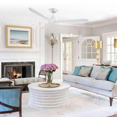 56 Modern Black 3-Blade Propeller DC Ceiling Fan with Remote