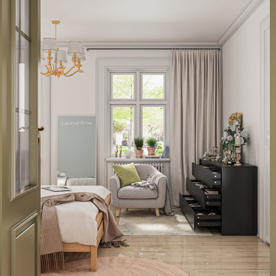 63W 9 Drawer Dresser Accent Dresser for Living Room Bedroom Chest