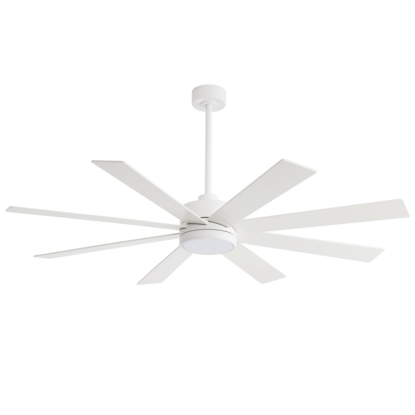 65 Inch 8-Blade Black LED Ceiling Fan with Light and Remote