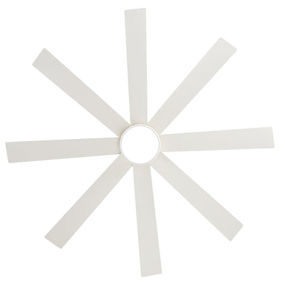 65 Inch 8-Blade Black LED Ceiling Fan with Light and Remote