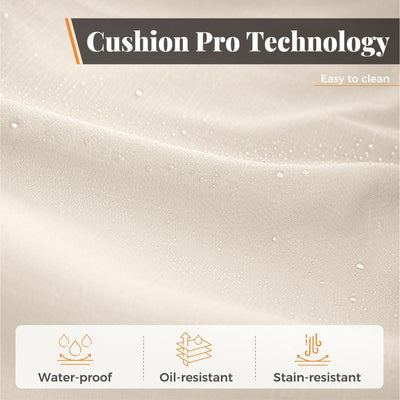 MAISON ARTS Cast Aluminum Dining Chairs/Patio Dining Set with Round Dining Table & 6 Cast Aluminum Patio Chairs