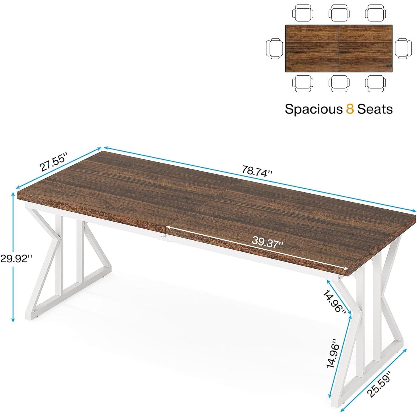 70.8-Inch Executive Desk, Large Computer Office Desk Workstation