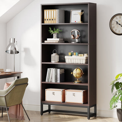 70.8 Inches Tall Bookcase and Bookshelf, 5-Tier Large Bookcases - 11.81D x 31.5W x 70.87H