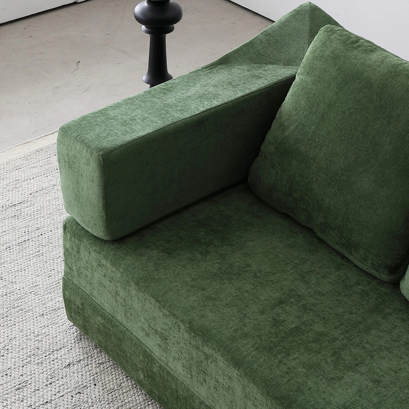 70.87 Upholstered Convertible Sleeper Sofa, Convertible Chair Floor Couch Comfy Sofa for Living Room, Bedroom, Chenille Fabric