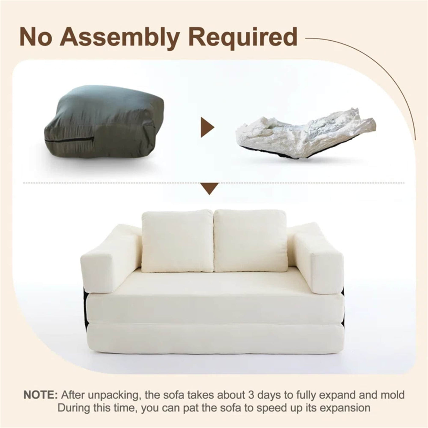70.87 Upholstered Convertible Sleeper Sofa, Convertible Chair Floor Couch Comfy Sofa for Living Room, Bedroom, Chenille Fabric