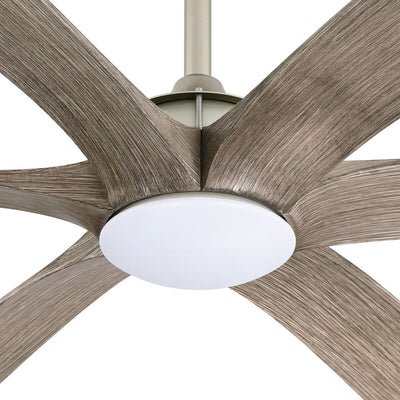 72-inch Driftwood 6-Blade Large DC Ceiling Fan with Light and Remote