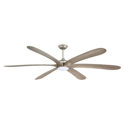 72-inch Driftwood 6-Blade Large DC Ceiling Fan with Light and Remote