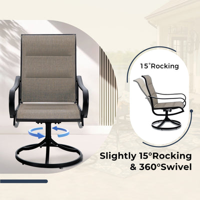 MAISON ARTS 8 PCS Patio Dining Set with 13ft Patio Umbrella