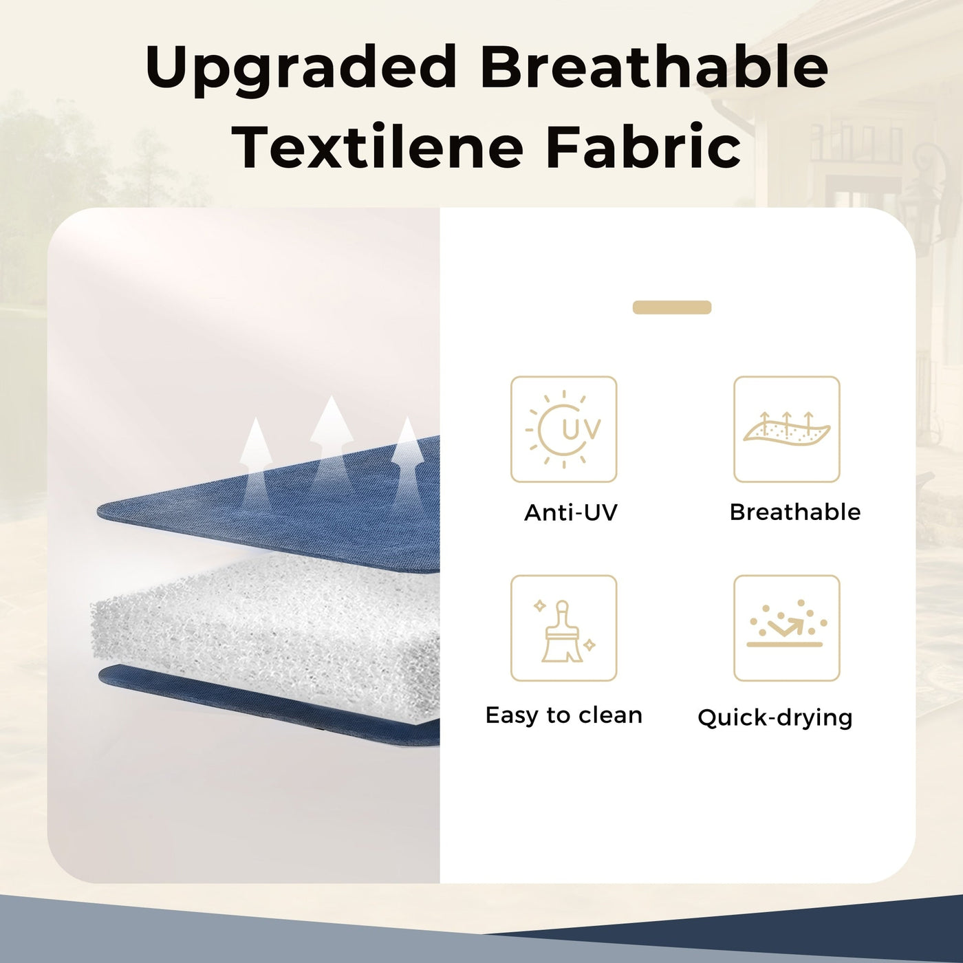 MAISON ARTS 8 PCS Patio Dining Set with 13ft Patio Umbrella