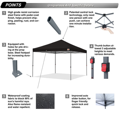 ABCCANOPY Durable Easy Pop up Canopy Tent Outdoor canopy tent